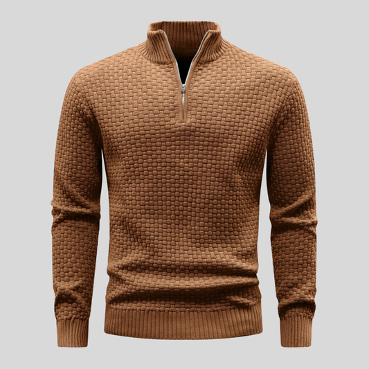Ashcombe Waffle Knit Quarter-Zip