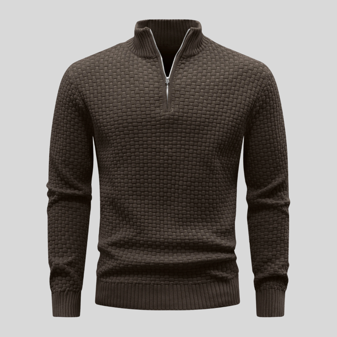 Ashcombe Waffle Knit Quarter-Zip