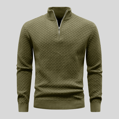 Ashcombe Waffle Knit Quarter-Zip