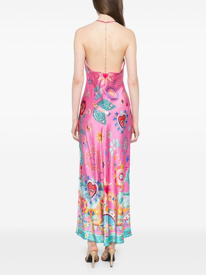 Chain Detail Slip Midi Dress