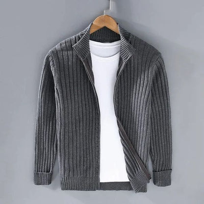 Capri Ribbed Zip Cardigan