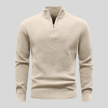 Ashcombe Waffle Knit Quarter-Zip
