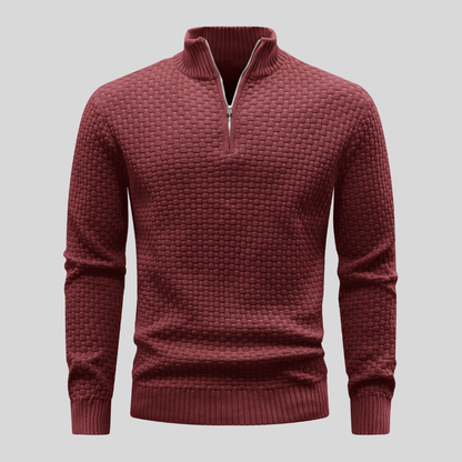 Ashcombe Waffle Knit Quarter-Zip