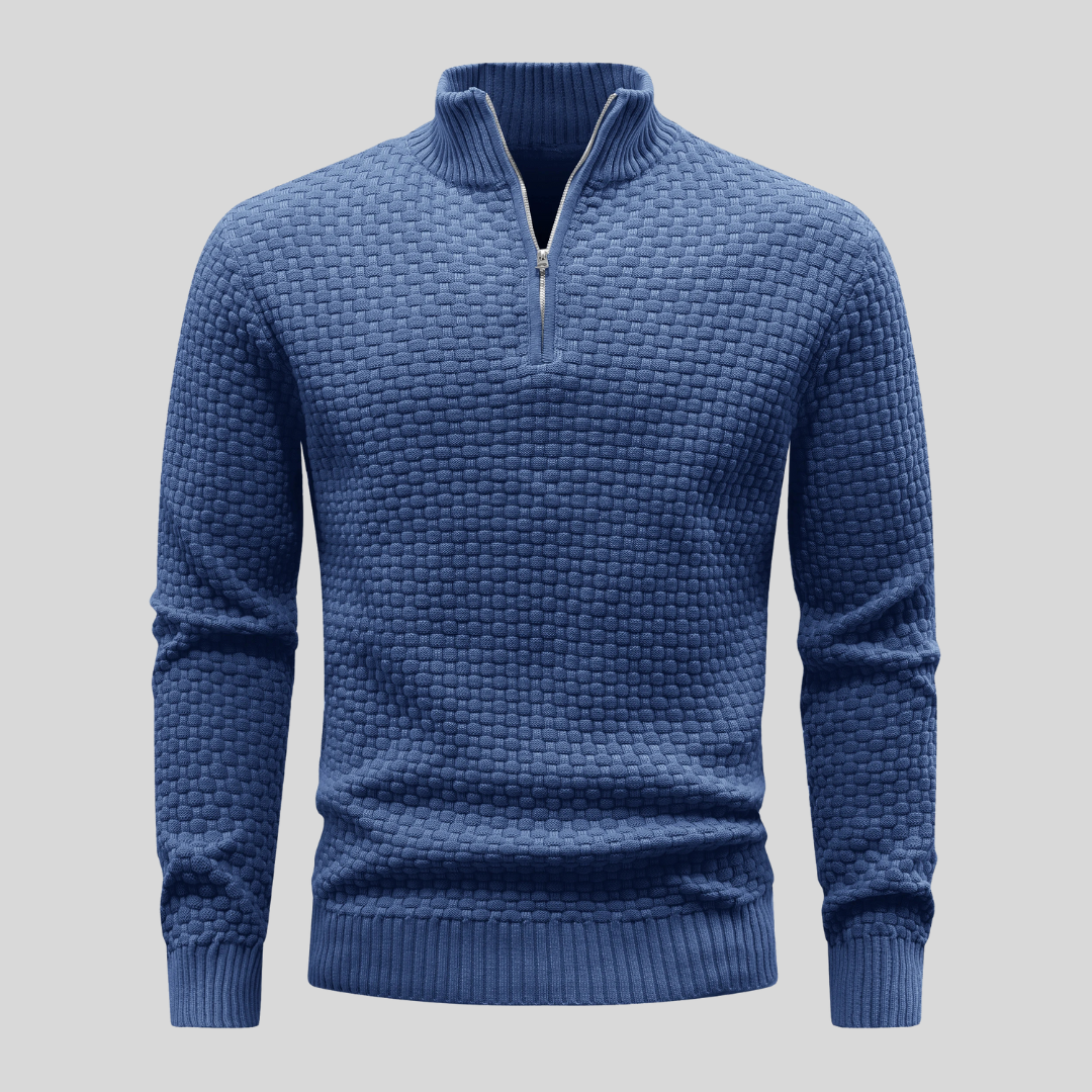 Ashcombe Waffle Knit Quarter-Zip