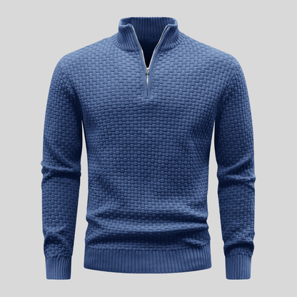 Ashcombe Waffle Knit Quarter-Zip