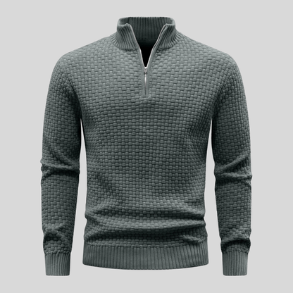 Ashcombe Waffle Knit Quarter-Zip