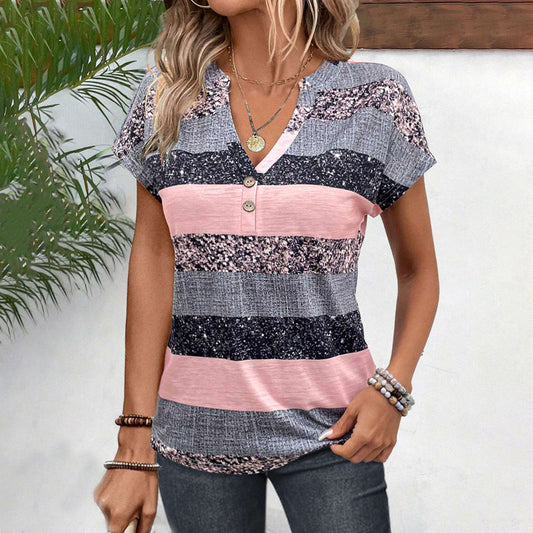CLARA CASUAL STRIPED BLOUSE
