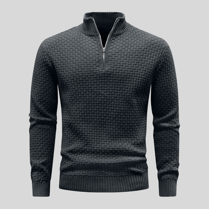 Ashcombe Waffle Knit Quarter-Zip