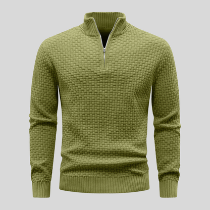 Ashcombe Waffle Knit Quarter-Zip