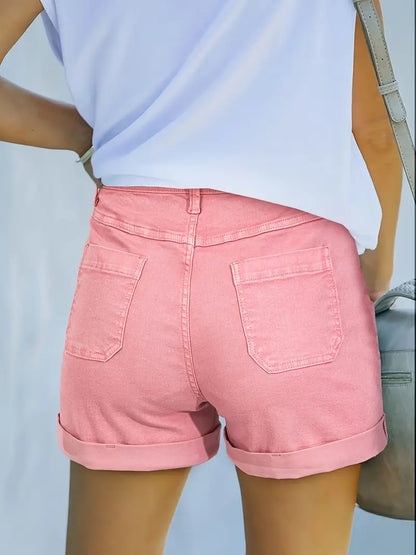 Lila Vintage Denim Stretch Shorts