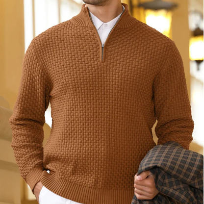 Ashcombe Waffle Knit Quarter-Zip