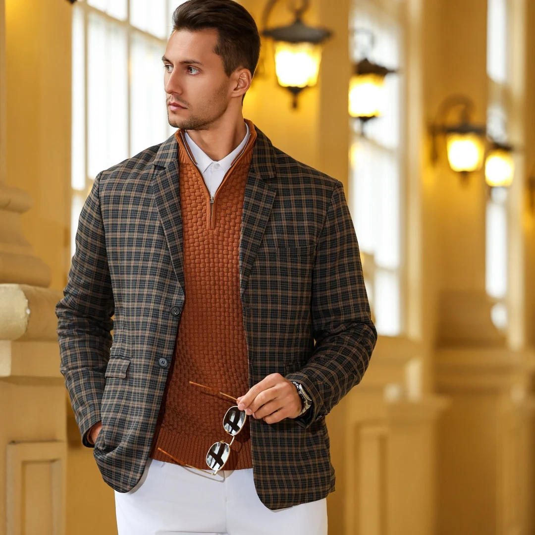 Ashcombe Waffle Knit Quarter-Zip