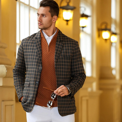 Ashcombe Waffle Knit Quarter-Zip