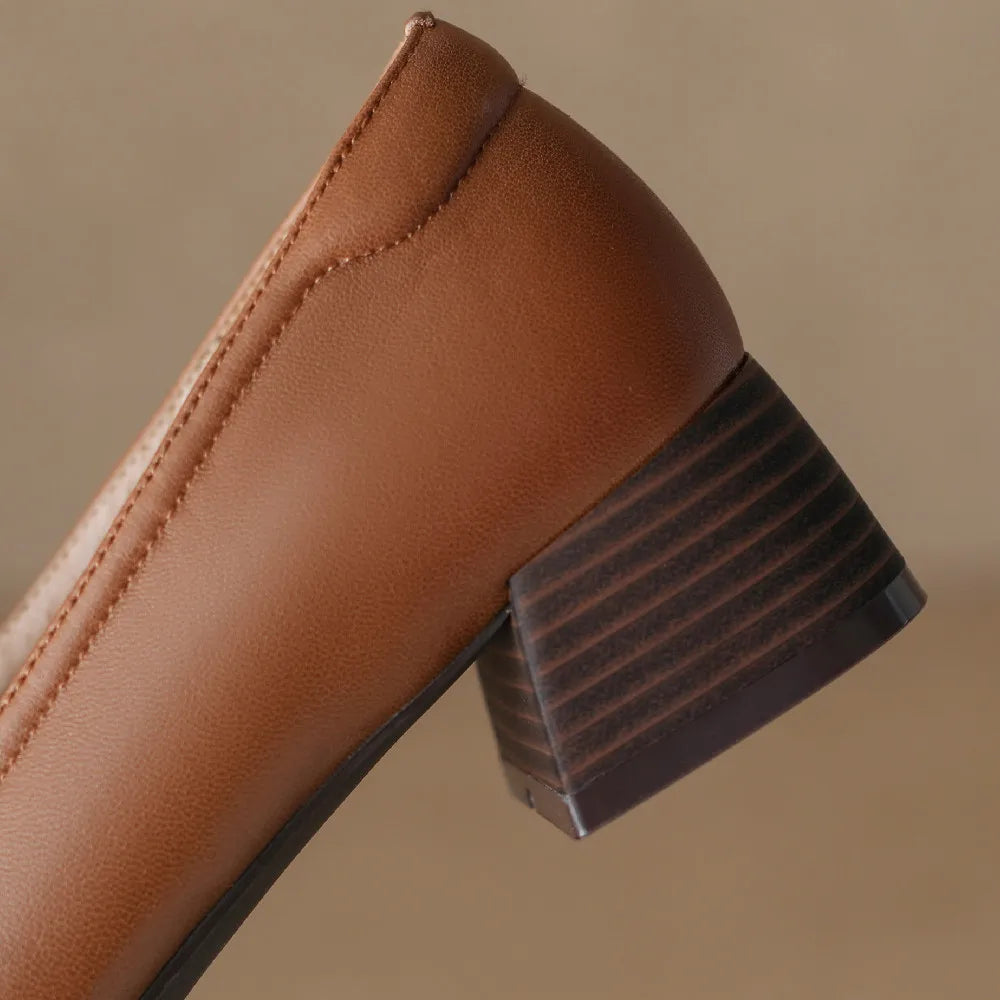 Ainsley Leather Heels