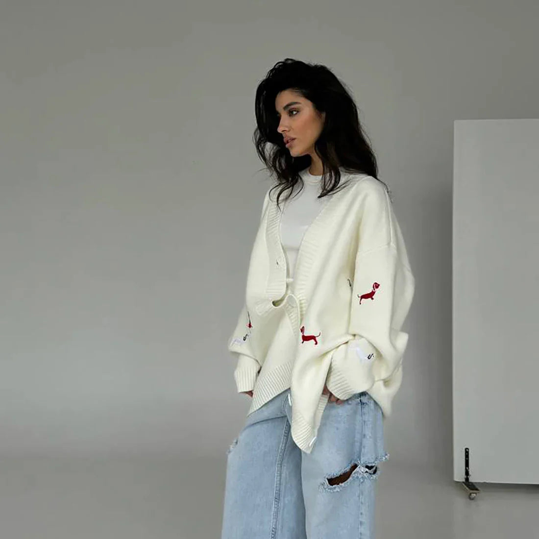 Dachshund Knit Cardigan