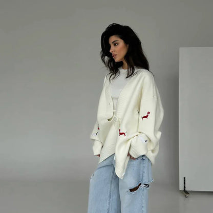 Dachshund Knit Cardigan