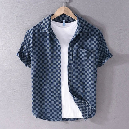 Mason Checkered Denim Shirt