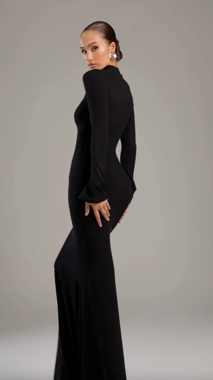 Noire Turtleneck Maxi Dress