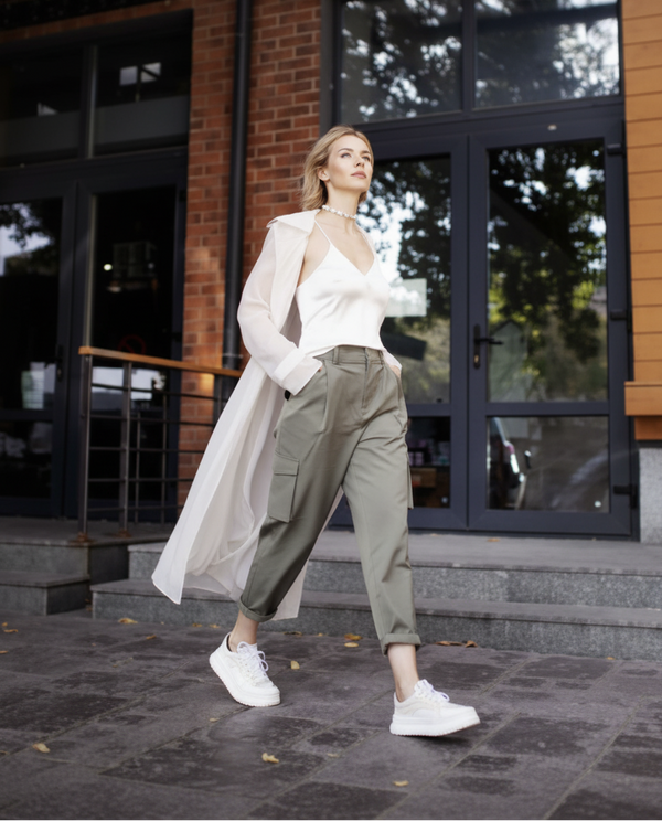 @emilyrose in the Cargo Trench Set