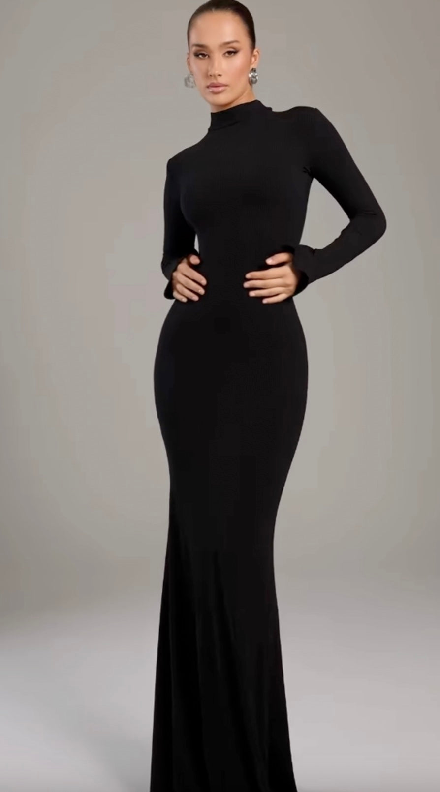 Noire Turtleneck Maxi Dress